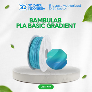 Bambulab PLA Basic Gradient Color 3D Printer Filament Smooth Surface 1 KG with RFID